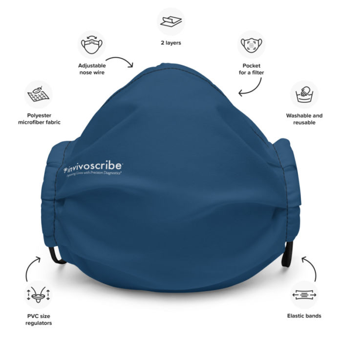 Invivoscribe - Premium Face Mask (Navy)
